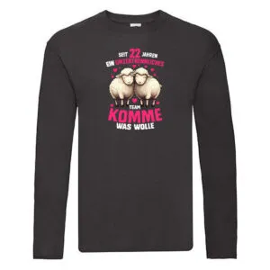 22 Jahre Verheiratet | 22 Jahre ein Team | Ehepaar Long Sleeve Schwarz
