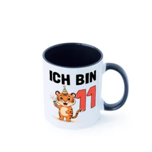 11. Geburtstag | 11 Jahre | Tiger | Geburtstag Farbige Tasse - Kaffeetasse / Geschenk / Familie