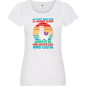21. Geburtstag | 21 Jahre | Gut Schuf mich | Lama v2 Damen Shirt Schwarz