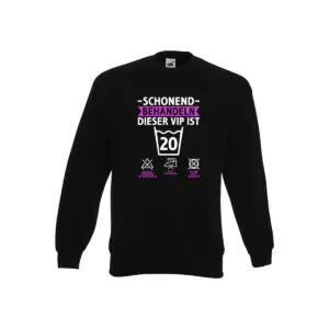 20 Geburtstag | schonend behandeln | 20 Jahre Sweatshirt Schwarz