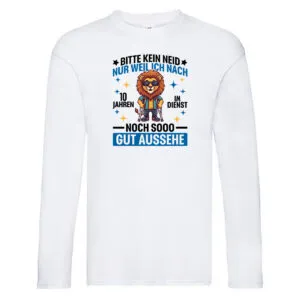 10 Jahre im Dienst | Arbeitsjubiläum | Arbeit Long Sleeve Weiß