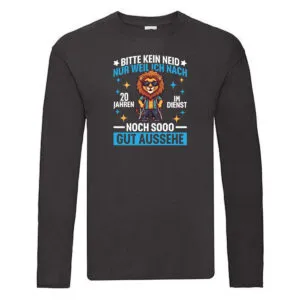 20 Jahre im Dienst | Arbeitsjubiläum | Arbeit Long Sleeve Schwarz