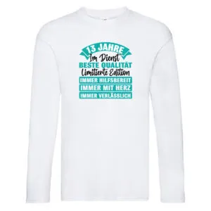 13 Jahre im Dienst | Jubiläum | Arbeit Long Sleeve Weiß