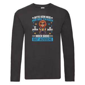 12 Jahre im Dienst | Arbeitsjubiläum | Arbeit Long Sleeve Schwarz