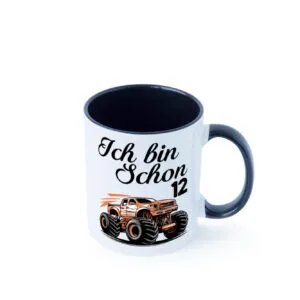 12. Geburtstag | Monster truck | 12 Jahre Farbige Tasse - Kaffeetasse / Geschenk / Familie