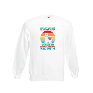 22. Geburtstag | 22 Jahre | Gut Schuf mich | Lama v2 Sweatshirt Weiß