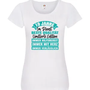 19 Jahre im Dienst | Jubiläum | Arbeit Damen Shirt Schwarz