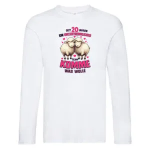 20 Jahre Verheiratet | 20 Jahre ein Team | Ehepaar v2 Long Sleeve Weiß