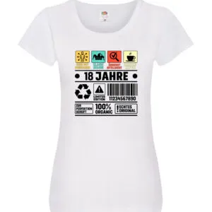 18. Geburtstag | 18 Jahre | Humor | Limited Edition Damen Shirt Weiß