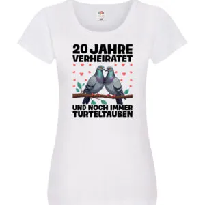 20 Jahre verheiratet | Turteltauben | Ehe | Ehepaar Damen Shirt Schwarz