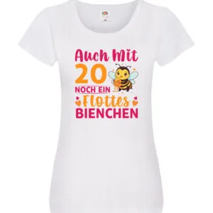 20. Geburtstag | Flottes Bienchen | 20 Jahre Damen Shirt Weiß