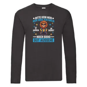 17 Jahre im Dienst | Arbeitsjubiläum | Arbeit Long Sleeve Schwarz