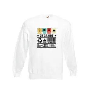 27. Geburtstag | 27 Jahre | Humor | Limited Edition Sweatshirt Weiß