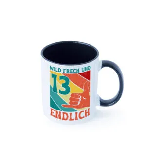 13. Geburtstag | 13 Jahre | Wild und Frech Farbige Tasse - Kaffeetasse / Geschenk / Familie