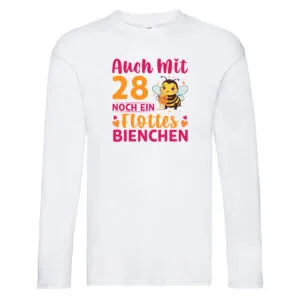 28. Geburtstag | Flottes Bienchen | 28 Jahre Long Sleeve Weiß