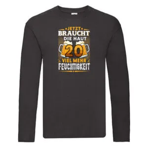 20 braucht die haut mehr Feuchtigkeit | 20. Geburtstag Long Sleeve Schwarz