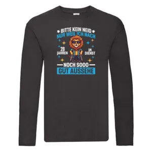 28 Jahre im Dienst | Arbeitsjubiläum | Arbeit Long Sleeve Schwarz