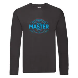100 % Sicher: Master | Universität | Student Long Sleeve Schwarz