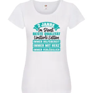 2 Jahre im Dienst | Jubiläum | Arbeit v2 Damen Shirt Weiß
