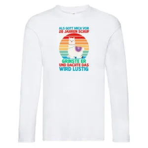 28. Geburtstag | 28 Jahre | Gut Schuf mich | Lama v2 Long Sleeve Weiß