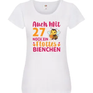 27. Geburtstag | Flottes Bienchen | 27 Jahre Damen Shirt Weiß
