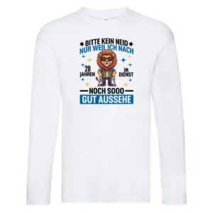 28 Jahre im Dienst | Arbeitsjubiläum | Arbeit Long Sleeve Weiß