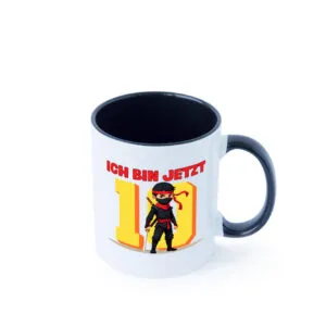 10. Geburtstag | 10 Jahre | Ninja | Kinder Farbige Tasse - Kaffeetasse / Geschenk / Familie