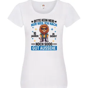 10 Jahre im Dienst | Arbeitsjubiläum | Arbeit Damen Shirt Weiß