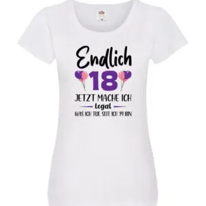 18. Geburtstag | ich darf jetzt alles | Junge | Mädchen Damen Shirt Schwarz