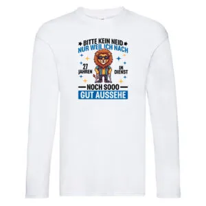 27 Jahre im Dienst | Arbeitsjubiläum | Arbeit Long Sleeve Weiß