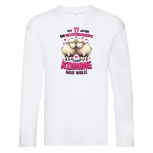 17 Jahre Verheiratet | 17 Jahre ein Team | Ehepaar v2 Long Sleeve Weiß