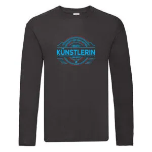 100 % Sicher: Künstlerin| Kunst Long Sleeve Schwarz