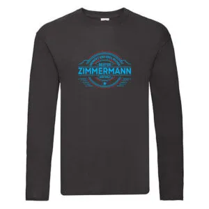 100 % Sicher: Zimmermann | Handwerker Holzbau Long Sleeve Schwarz