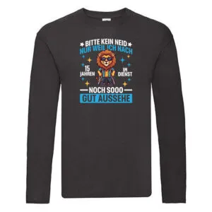 15 Jahre im Dienst | Arbeitsjubiläum | Arbeit v2 Long Sleeve Schwarz