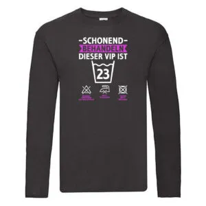 23 Geburtstag | schonend behandeln | 23 Jahre Long Sleeve Schwarz