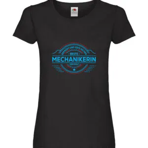 100 % Sicher: Mechanikerin | KFZ Damen Shirt Schwarz