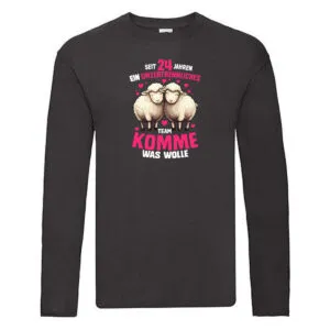 24 Jahre Verheiratet | 24 Jahre ein Team | Ehepaar Long Sleeve Schwarz