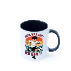 11 Geburtstag | 11 Jahre | Digga was geht ab | Fußball Farbige Tasse - Kaffeetasse / Geschenk / Familie