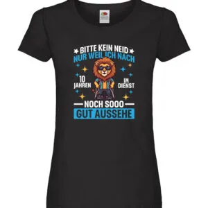 10 Jahre im Dienst | Arbeitsjubiläum | Arbeit Damen Shirt Schwarz