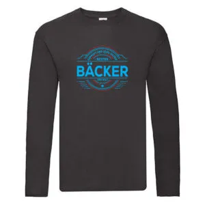 100 % Sicher: Bäcker | Bäckerei | Backen | Konditor Long Sleeve Schwarz