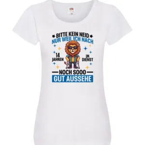 14 Jahre im Dienst | Arbeitsjubiläum | Arbeit Damen Shirt Weiß