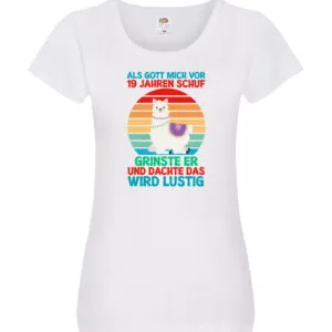19. Geburtstag | 19 Jahre | Gut Schuf mich | Lama v2 Damen Shirt Weiß