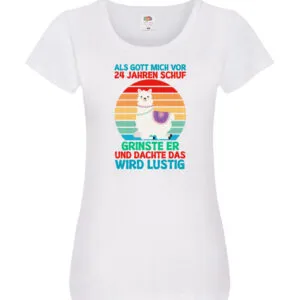 24. Geburtstag | 24 Jahre | Gut Schuf mich | Lama v2 Damen Shirt Weiß