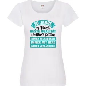 20 Jahre im Dienst | Jubiläum | Arbeit Damen Shirt Weiß