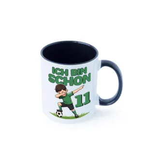 11. Geburtstag | 11 Jahre | Fußballer Farbige Tasse - Kaffeetasse / Geschenk / Familie
