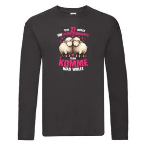 21 Jahre Verheiratet | 21 Jahre ein Team | Ehepaar Long Sleeve Schwarz