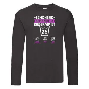 26 Geburtstag | schonend behandeln | 26 Jahre Long Sleeve Schwarz