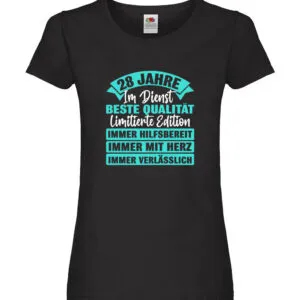 28 Jahre im Dienst | Jubiläum | Arbeit Damen Shirt Schwarz