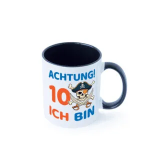10. Geburtstag | 10 Jahre | Pirat Farbige Tasse - Kaffeetasse / Geschenk / Familie