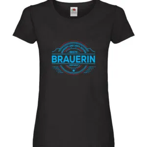 100 % Sicher: Brauerin | Bier Brauerin | Brauerei Damen Shirt Schwarz